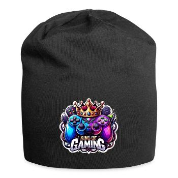 King of Gaming - Controller and Crown Illustration - Jersey Beanie - black - Front