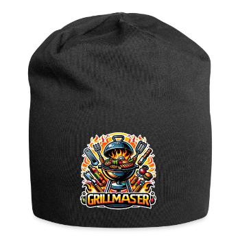 GrillMaster - Grill Illustration - Jersey-Beanie - Schwarz - Vorne