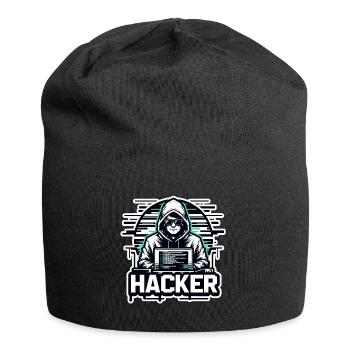 Hacker - Illustration - Bonnet en jersey - noir - Devant