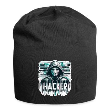 Hacker - Illustration - Bonnet en jersey - noir - Devant