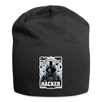 Hacker - Illustration - Bonnet en jersey - noir - Devant