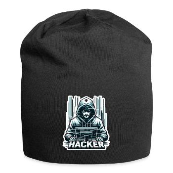 Hacker - Illustration - Bonnet en jersey - noir - Devant