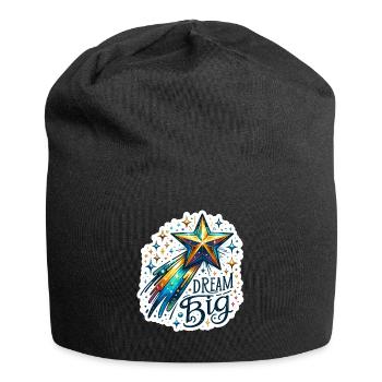 Rêvez grand - Illustration d’étoile filante - Bonnet en jersey - noir - Devant