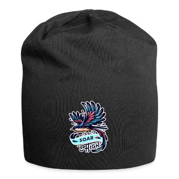 Soar High - Vogel Illustration - Jersey-Beanie - Schwarz - Vorne