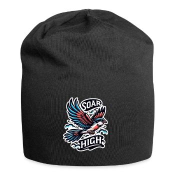 Soar High - Vogel Illustration - Jersey-Beanie - Schwarz - Vorne