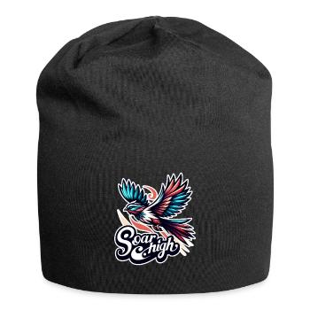 Soar High - Vogel Illustration - Jersey-Beanie - Schwarz - Vorne