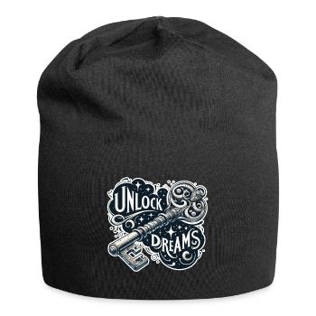 Déverrouiller les rêves - Illustration clé - Bonnet en jersey - noir - Devant
