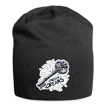 Déverrouiller les rêves - Illustration clé - Bonnet en jersey - noir - Devant