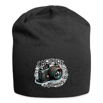 Capture Moments - Camera Illustration - Jersey Beanie - black - Front