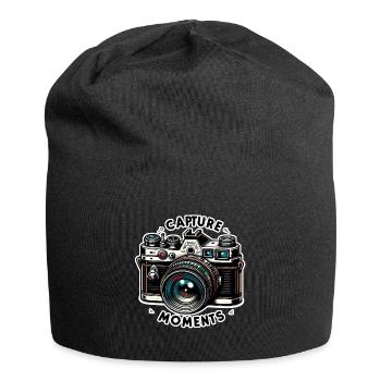 Capture Moments - Camera Illustration - Jersey Beanie - black - Front