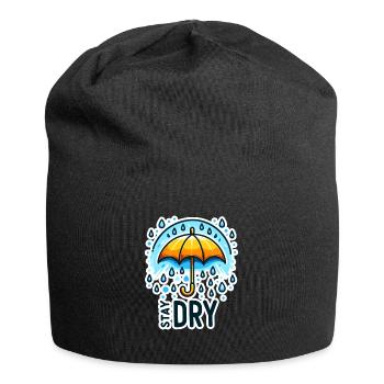 Stay Dry - Umbrella Illustration - Jersey Beanie - black - Front