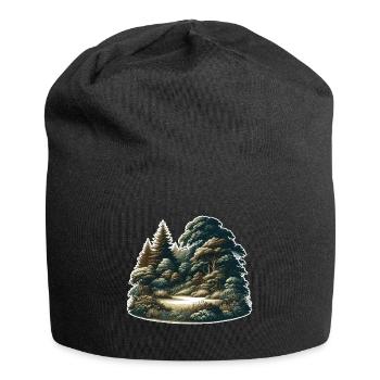 Landscape - Illustration - Jersey Beanie - black - Front