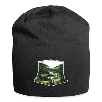Landscape - Illustration - Jersey Beanie - black - Front