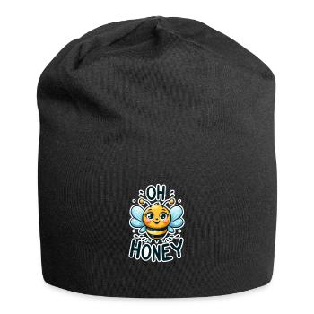 Oh Honey - Bees Illustration - Jersey Beanie - black - Front