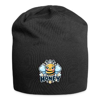 Oh Honey - Bees Illustration - Jersey Beanie - black - Front
