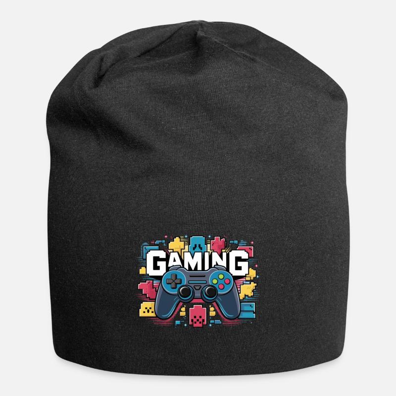Gaming - Controller - Jersey-Beanie - Schwarz