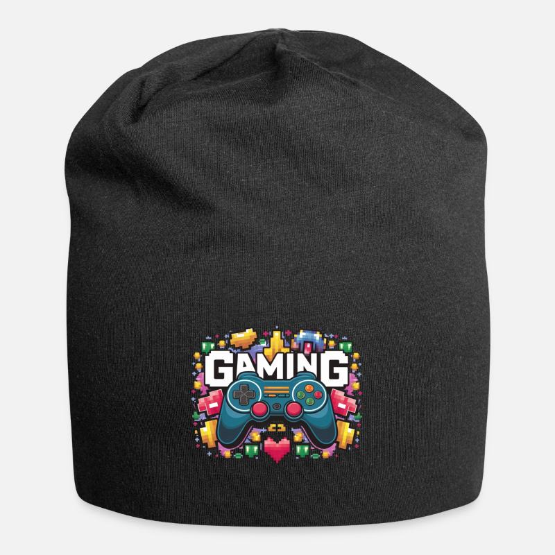 Gaming - Controller - Jersey-Beanie - Schwarz