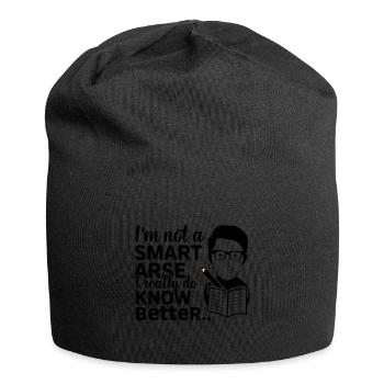 Ich bin kein Klugscheißer, weiß es wirklich besser - Jersey-Beanie - Schwarz - Vorne