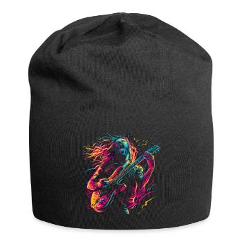 Guitariste Guitare électrique Rock Punk Metal Splash Neon - Bonnet en jersey - noir - Devant