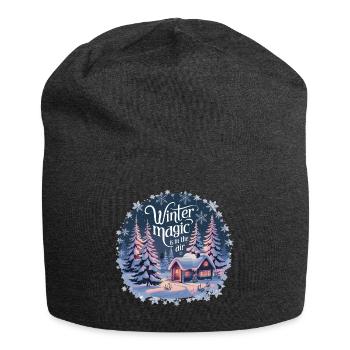 Winter Magic is in the Air – Winterlandschaft - Jersey-Beanie - Anthrazit - Vorne