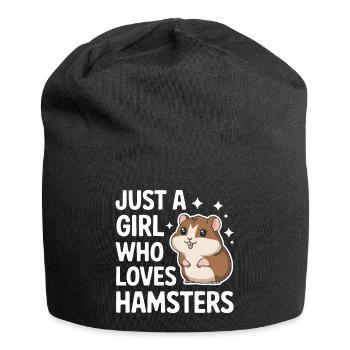 Hamster - Jersey-Beanie - Schwarz - Vorne