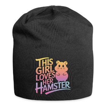 Hamster - Jersey-Beanie - Schwarz - Vorne