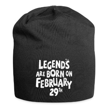 Legends are born on February 29th - Jersey-Beanie - Schwarz - Vorne
