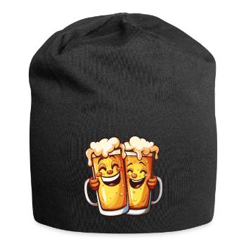 Beer Funny Beer Mugs Laughing Drinking Alcohol Humor - Jersey Beanie - black - Front
