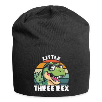 3rd Birthday Dinosaur Child 3 Years Old - Jersey Beanie - black - Front