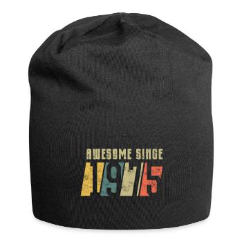 50. Geburtstag Jahrgang 1975 - Jersey-Beanie - Schwarz - Vorne