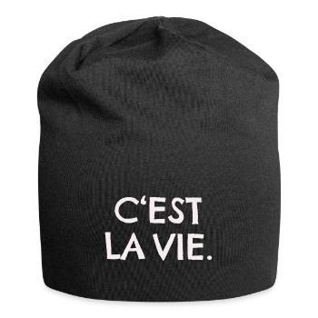 C'EST LA VIE - Jersey Beanie - black - Front