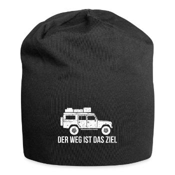 Weg ziel Geschenk Offroad Fahrzeug Geländewagen - Jersey-Beanie - Schwarz - Vorne
