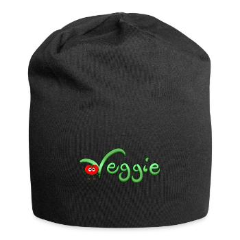 Veggie avec tomate - Bonnet en jersey - noir - Devant
