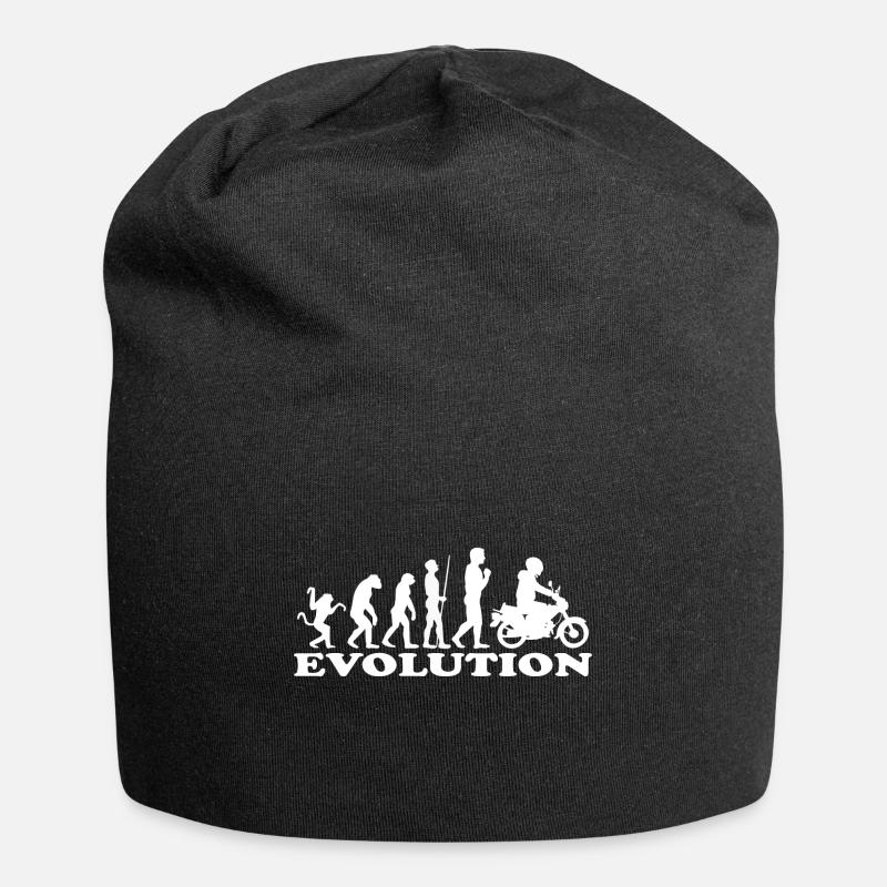 Evolution Moped Mofafahrer Mofa Geschenk idee - Jersey-Beanie - Schwarz