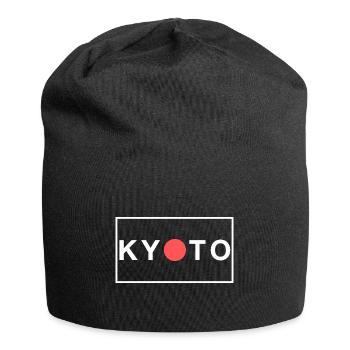 Kyoto Japan Flagge - Jersey-Beanie - Schwarz - Vorne