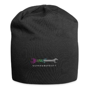 Schraubergott - Mechaniker - Geschenkidee - Jersey-Beanie - Schwarz - Vorne