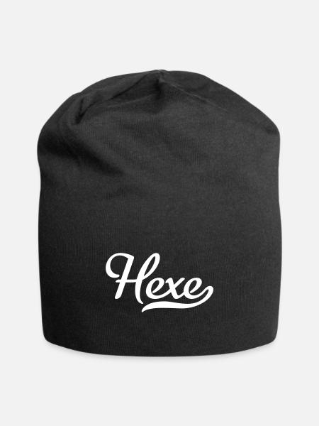 Hexe - Jersey-Beanie - Schwarz