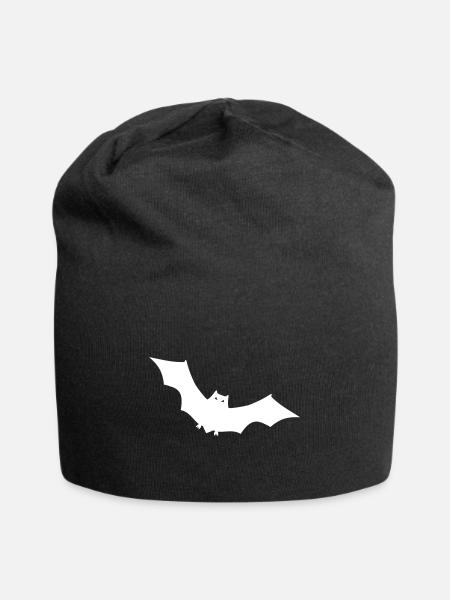 Fledermaus - Jersey-Beanie - Schwarz