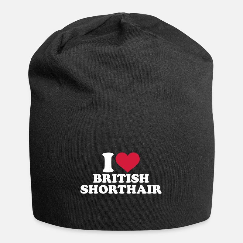 Britisch Kurzhaar Katze - Jersey-Beanie - Schwarz