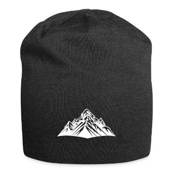 Mountains Nature Silhouette - Jersey Beanie - charcoal grey - Front
