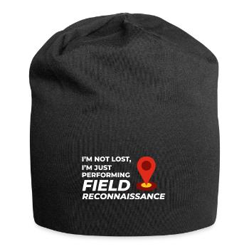 Reconnaissance de terrain SIG Géomètre Cartographie Humour - Bonnet en jersey - noir - Devant