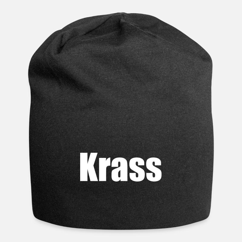 Krass - Jersey-Beanie - Schwarz