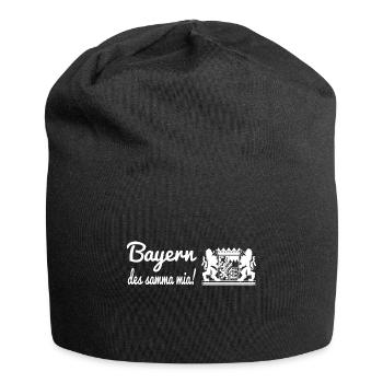 Bayern das samma mia! - Bayerischer Spruch - Jersey-Beanie - Schwarz - Vorne