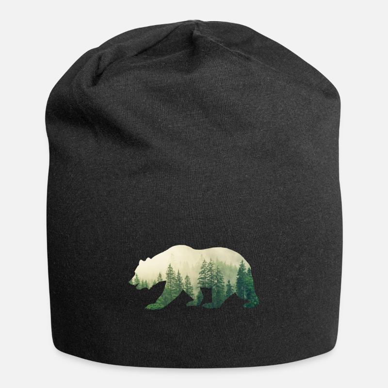 Wald Grizzly - Jersey-Beanie - Schwarz