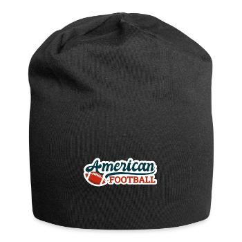 Football américain disant idée cadeau de texte - Bonnet en jersey - noir - Devant