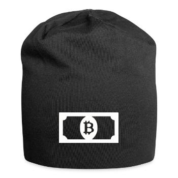 Bitcoin-Dollar - Jersey-Beanie - Schwarz - Vorne