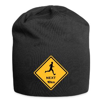 Coureur homme 10km - Bonnet en jersey - noir - Devant