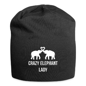 Cadeau d'éléphant bébé éléphant pachyderme - Bonnet en jersey - noir - Devant