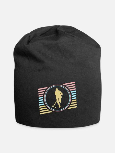 Hockeyspielerin - Jersey-Beanie - Schwarz
