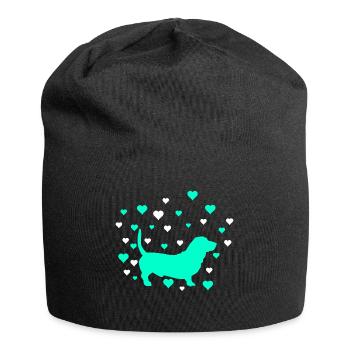 dachshund - Jersey Beanie - black - Front